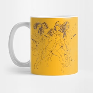 Six Women sketches dance Mug